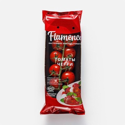 Красные томаты черри Flamenco, круглые, на ветке